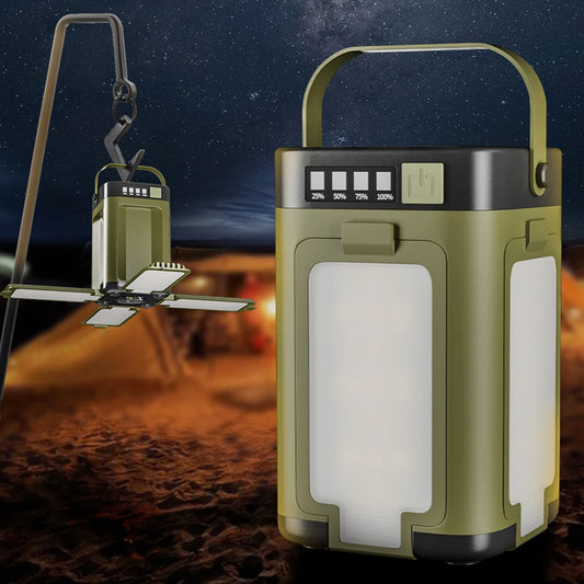 APWIKOGER Rechargeable Lantern Power Bank Solar Camping Light