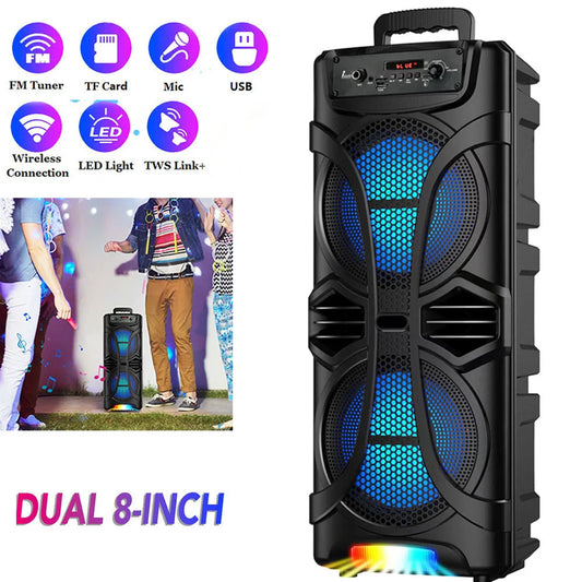Curuk 6800W Portable Bluetooth Speaker Sound System With Karaoke Lights