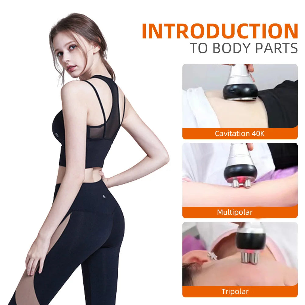 Misshear 3in1 Slimming Cavitation Massage Machine For Facial And Body