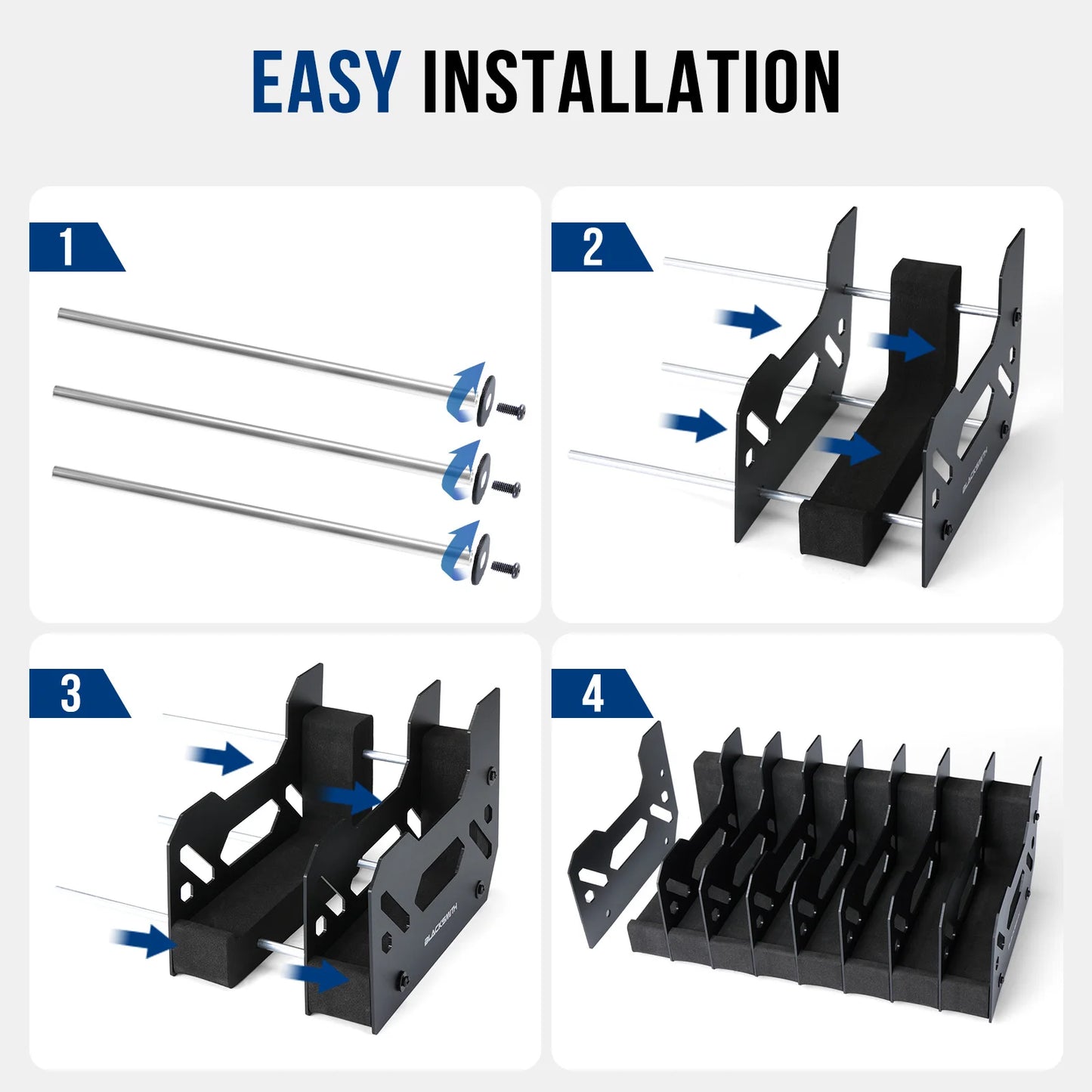 Handgun Holder Gun Rack for 4/5/6 Slots Space Saving Stand