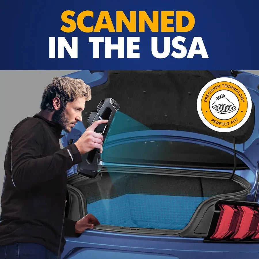 XMSJ Mustang Cargo Liner Custom Fit With Subwoofer Protection Mat