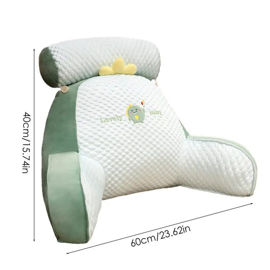 Backrest Pillow With Arms Bed Reading Pillow Ultra-Comfy Bed Chair Arm Pillows For Watching TV Reading Working On Laptop