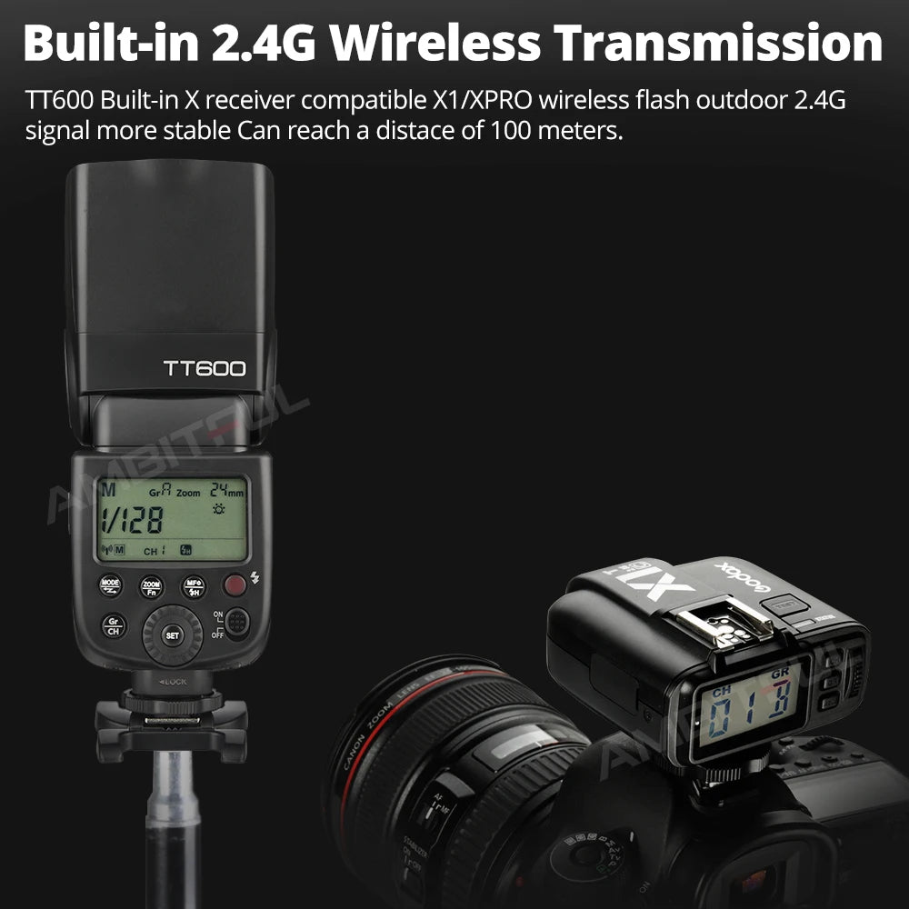 Godox TT600 GN60 Wireless X System Camera Flash For Canon Nikon Sony Pentax