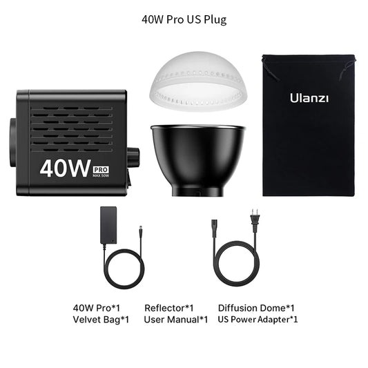 Ulanzi 40W Pro Video Light Bi-Color Bowens Mount Photography