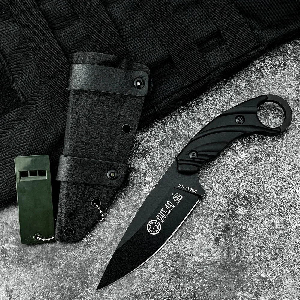 TOPS Knives C.U.T Fixed Blade Knife with Kydex Sheath