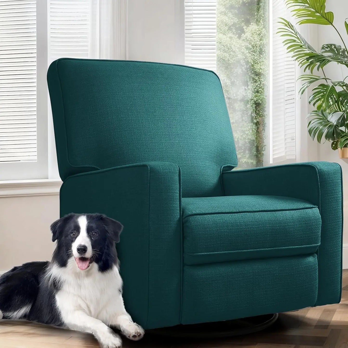 Manual Rocker Recliner Chair For Adults High Back Glider Upholstered