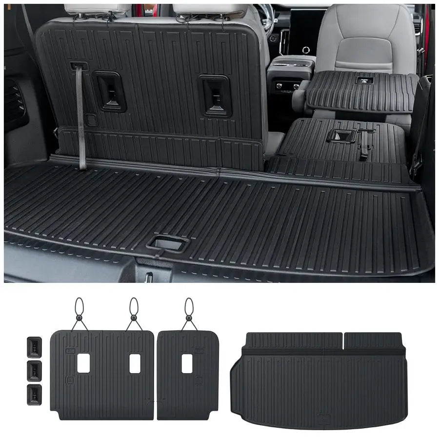 XMSJ All Weather Backrest Mats for GMC Acadia Seven Seats