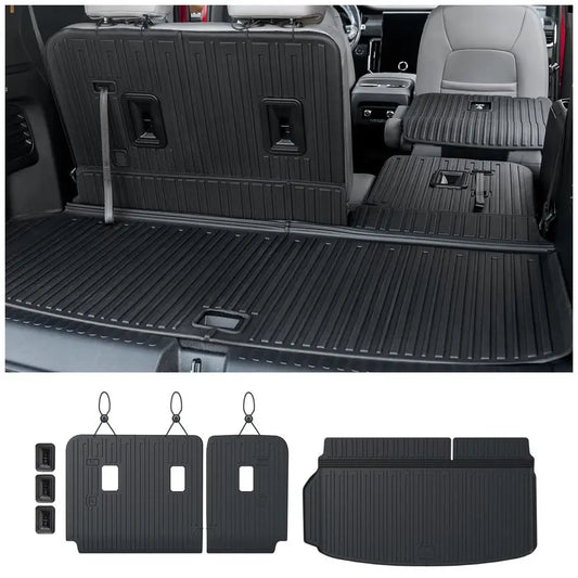 XMSJ All Weather Backrest Mats for GMC Acadia Seven Seats