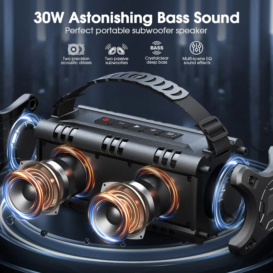 W-King 30W Bluetooth Speaker Portable IPX6 Waterproof Outdoor