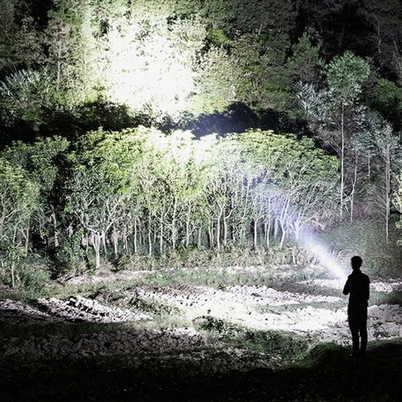 Skywolfeye USB Rechargeable LED Flashlight High Power Spotlight