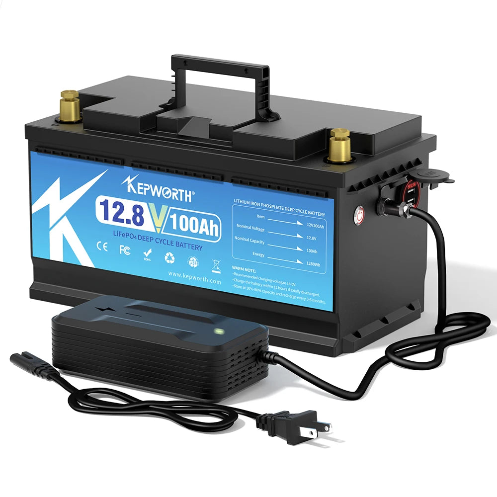 KEPWORTH 12V LiFePO4 Battery 100To300Ah For RV Marine Trolling Motor