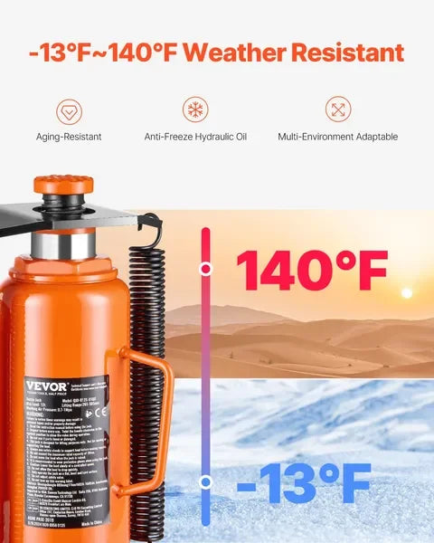 Air Hydraulic Bottle Jack 12 Ton Manual Hand Pump Automotive Car Repair