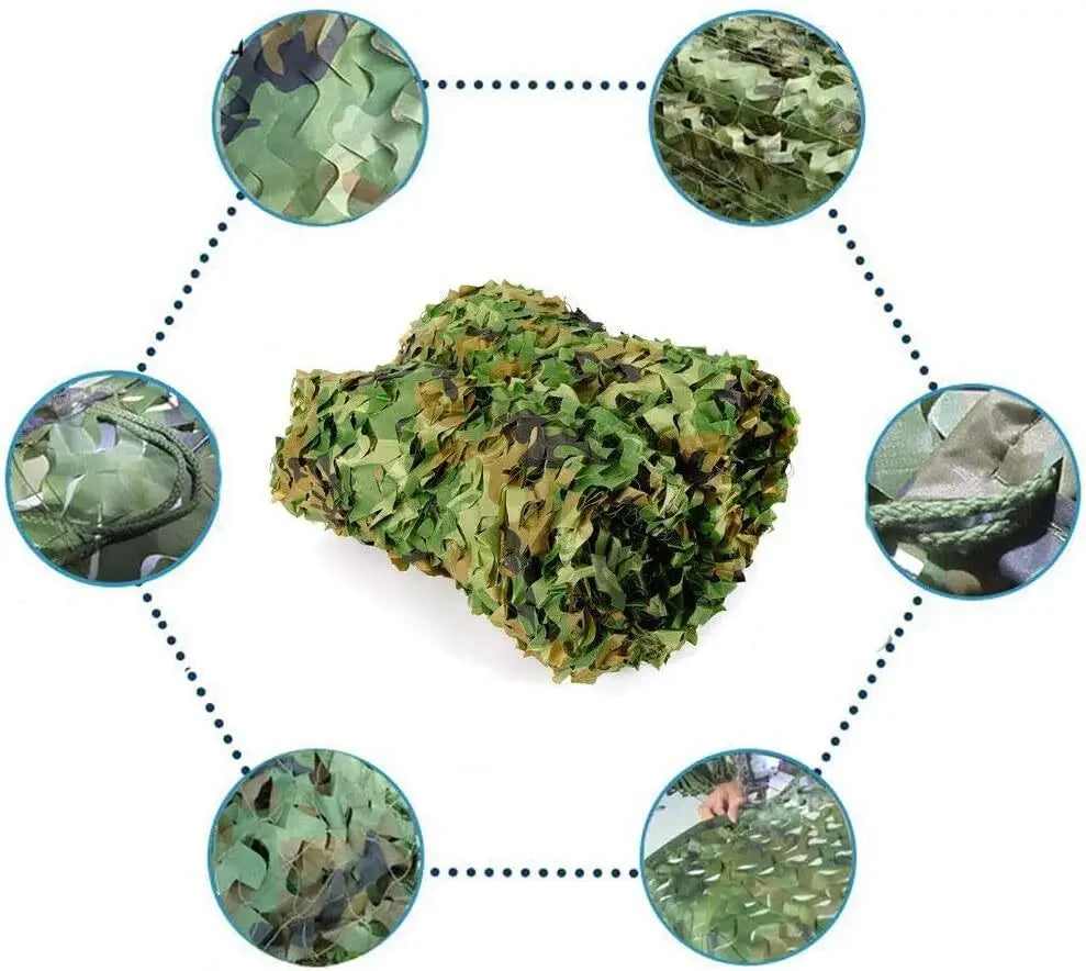 Camouflage Netting Woodland Camo Military Mesh Covering for Outdoor Hunting
