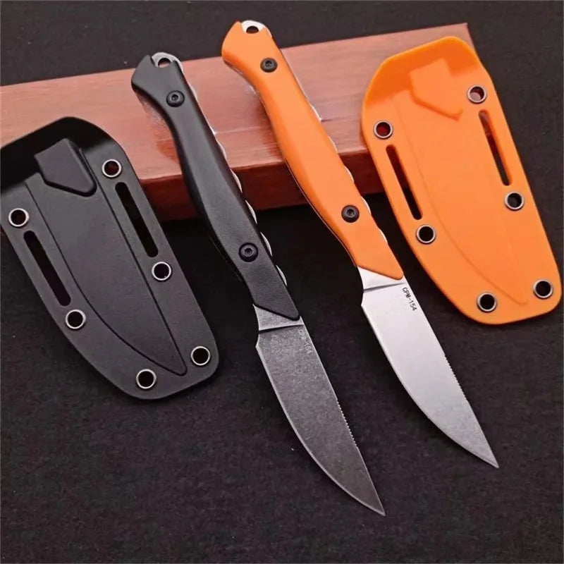 NONEDIY BM 15700 Fixed Blade Knife CPM-154 Santoprene Handle Outdoor