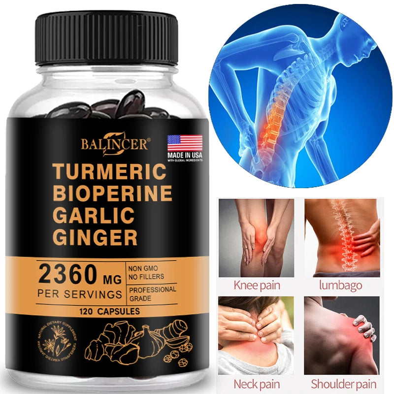 Balincer Turmeric Ginger Supplement for Digestive Immune Joint Health