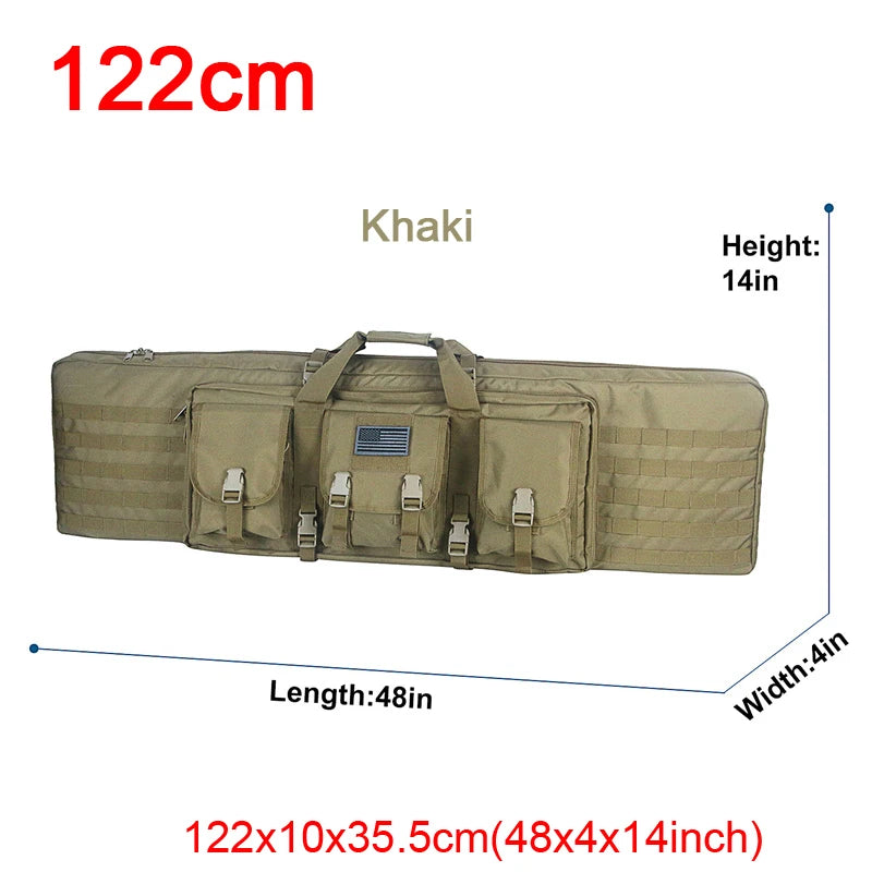 LQARMY Tactical Double Rifle Case Molle Bag for Airsoft Sniper Guns