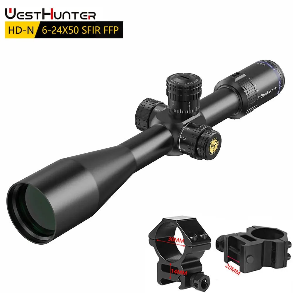 WestHunter HDN FFP Riflescope Zero Stop With Mil Adjustment