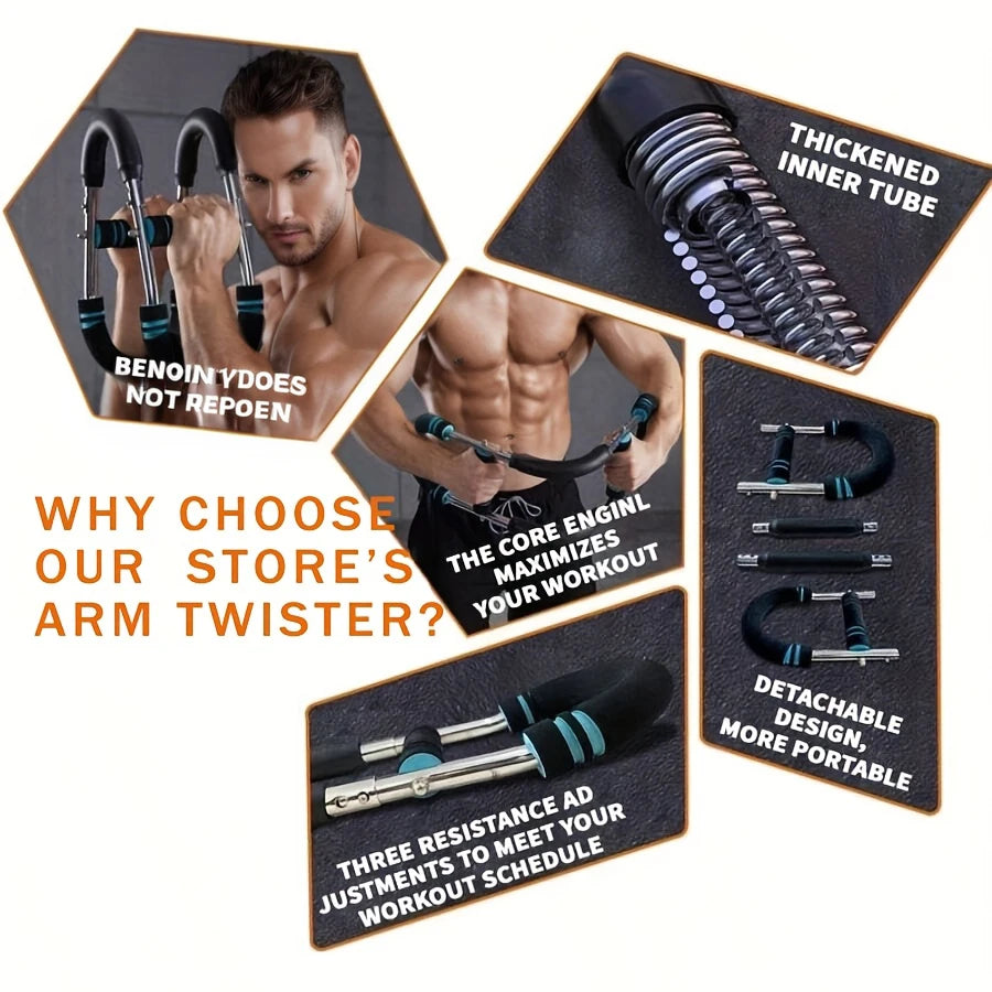 Adjustable Resistance Chest And Arm Trainer For Home Gym Equipment
