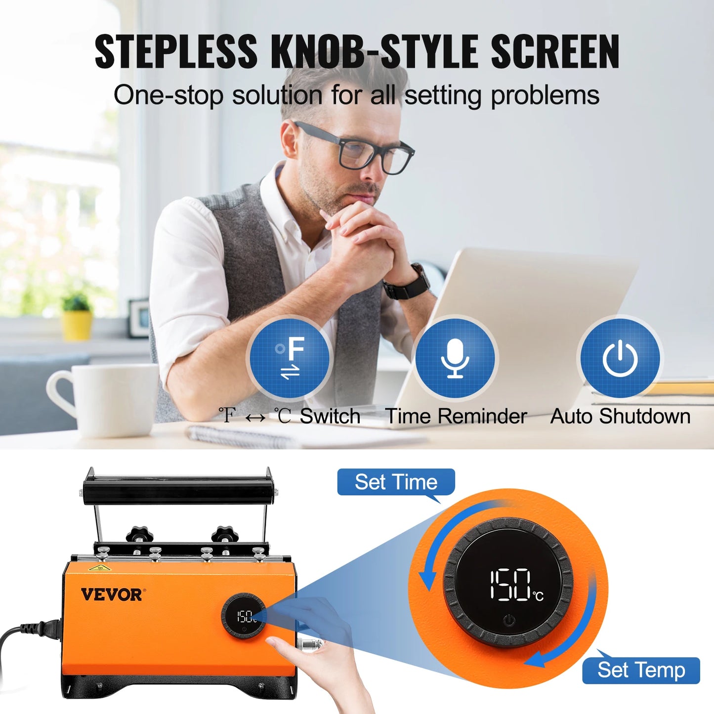 Succebuy Tumbler Heat Press Touchscreen