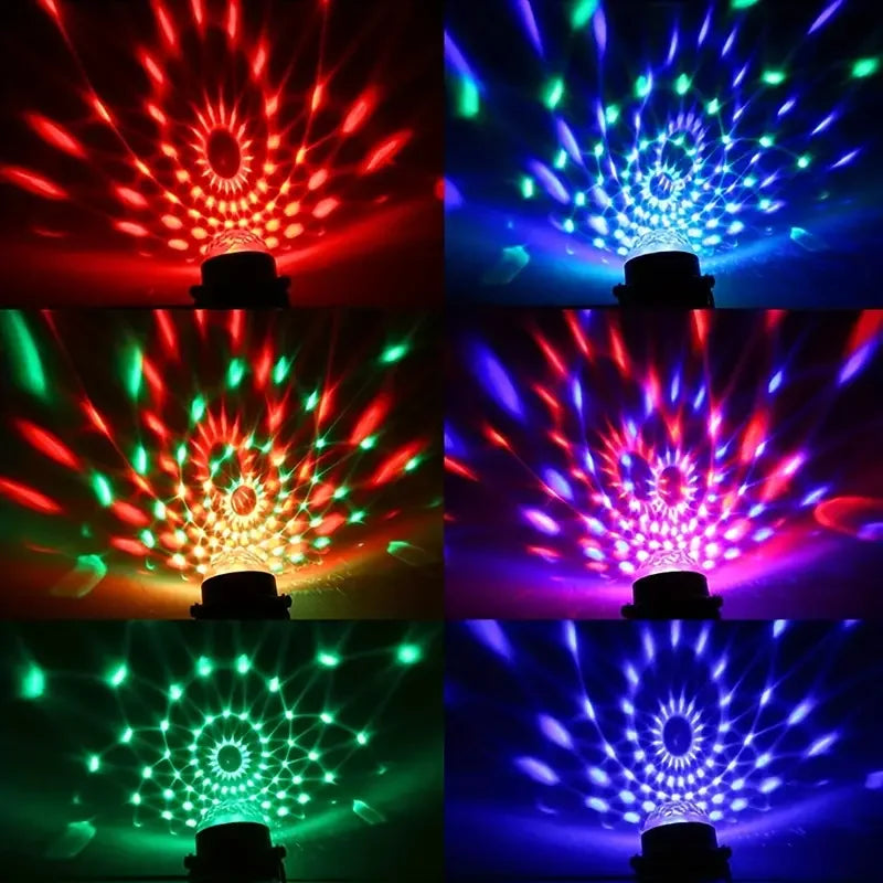 LED Stage Disco Light Rotating DJ Ball Strobe Remote Sound Control Magic Dance Car RGB Christmas Gift Party Club Laser Show Lamp