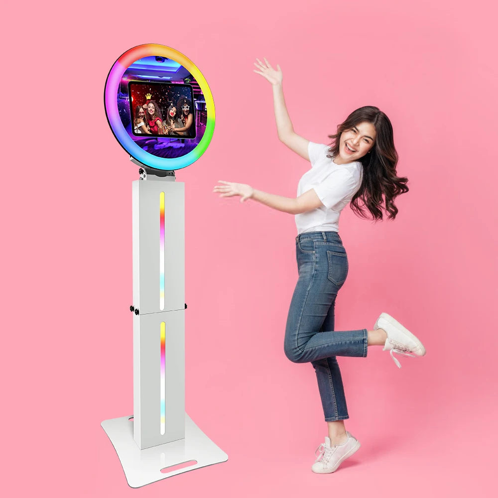 SNQ Photobooth Machine For iPad With RGB Ring Lights For Wedding Parties