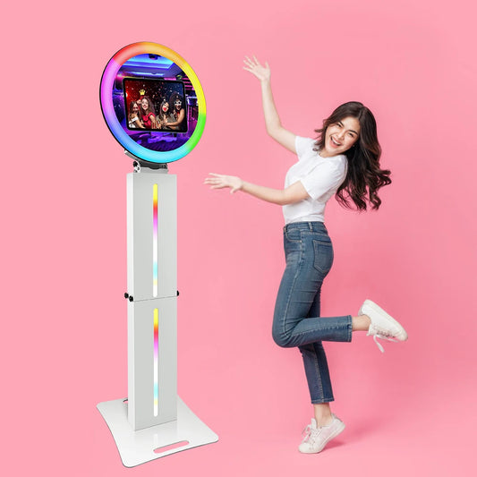 SNQ Photobooth Machine For iPad With RGB Ring Lights For Wedding Parties