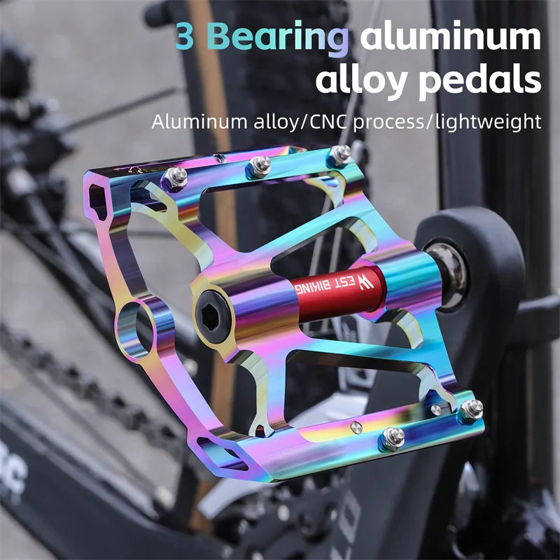 West Biking Ultralight Aluminum Bicycle Pedal for Mountain and Road Bikes