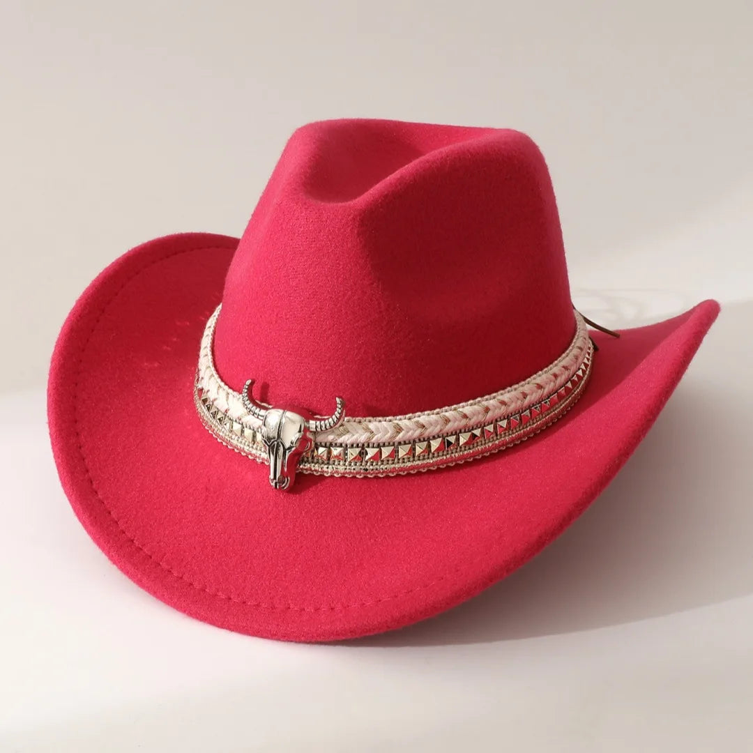 New Heart Shaped Cowboy Head Accessories Cowboy Hat Felt Hat New Men's and Women's Outdoor Knight