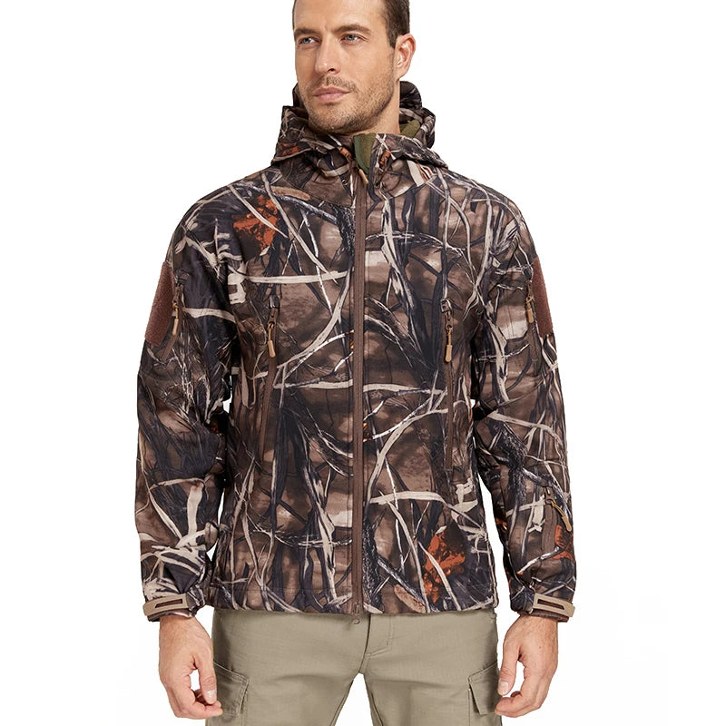 ReFire Gear Men's Quiet Water Resistant Softshell Camouflage Hunting Jacket