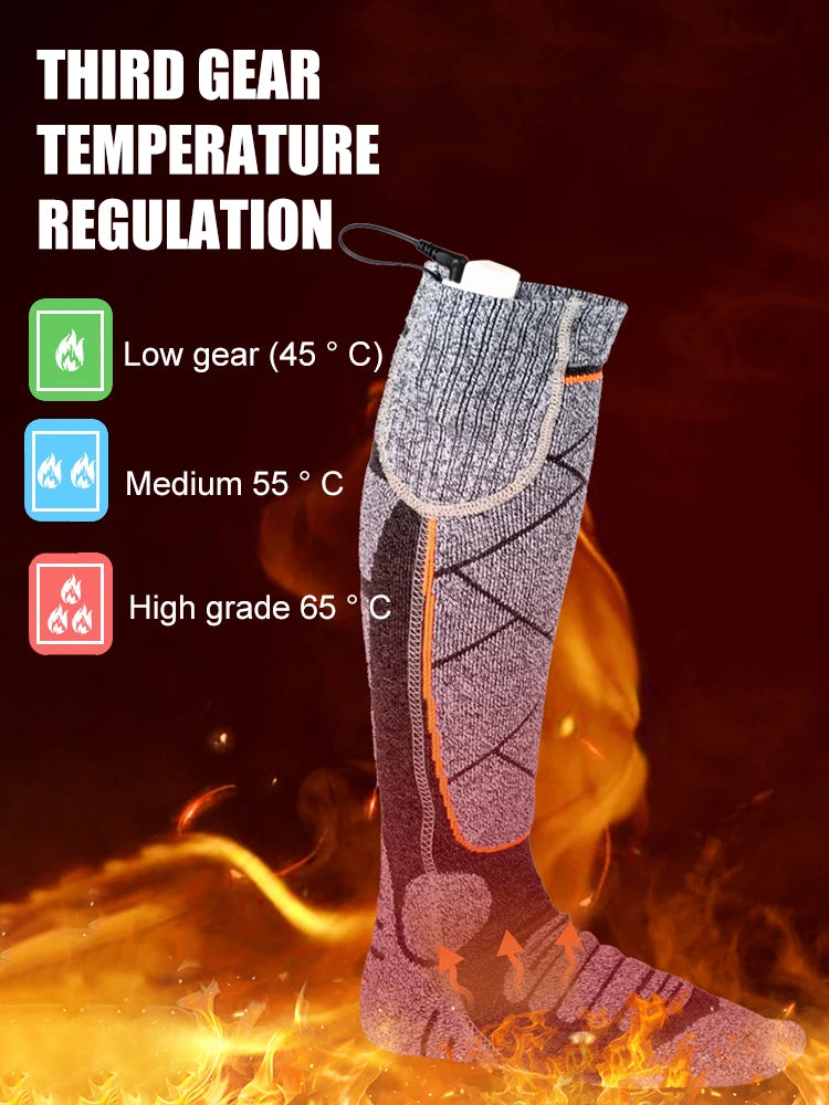 NONECN Electric Heated Socks For Outdoor Activities With 3 Modes