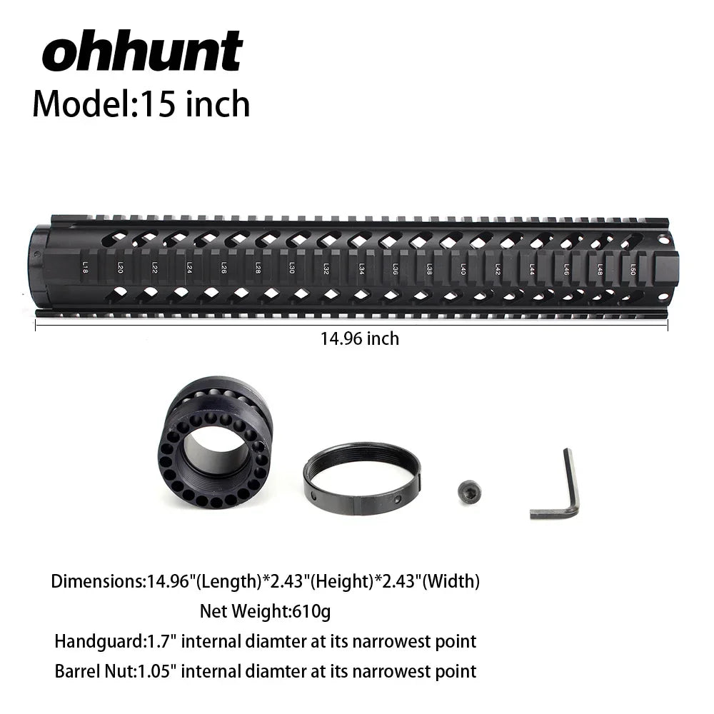 Ohhunt Free Float Picatinny Rail Mount For AR15 M16