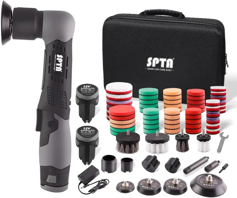Cordless Mini Polisher 12V Rotary Dual Action Auto Detailing Kit