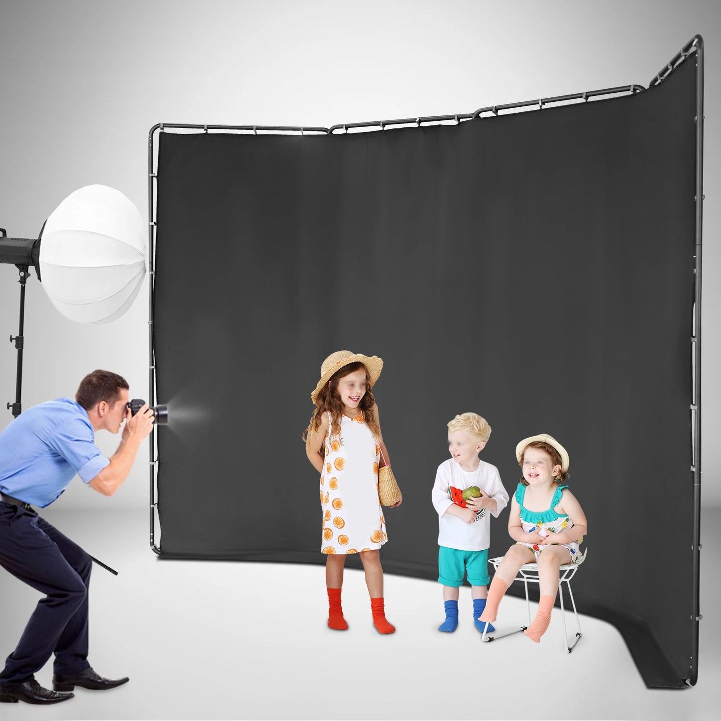 Photography Backdrop Stand With Cloth For Portable Studio Setup