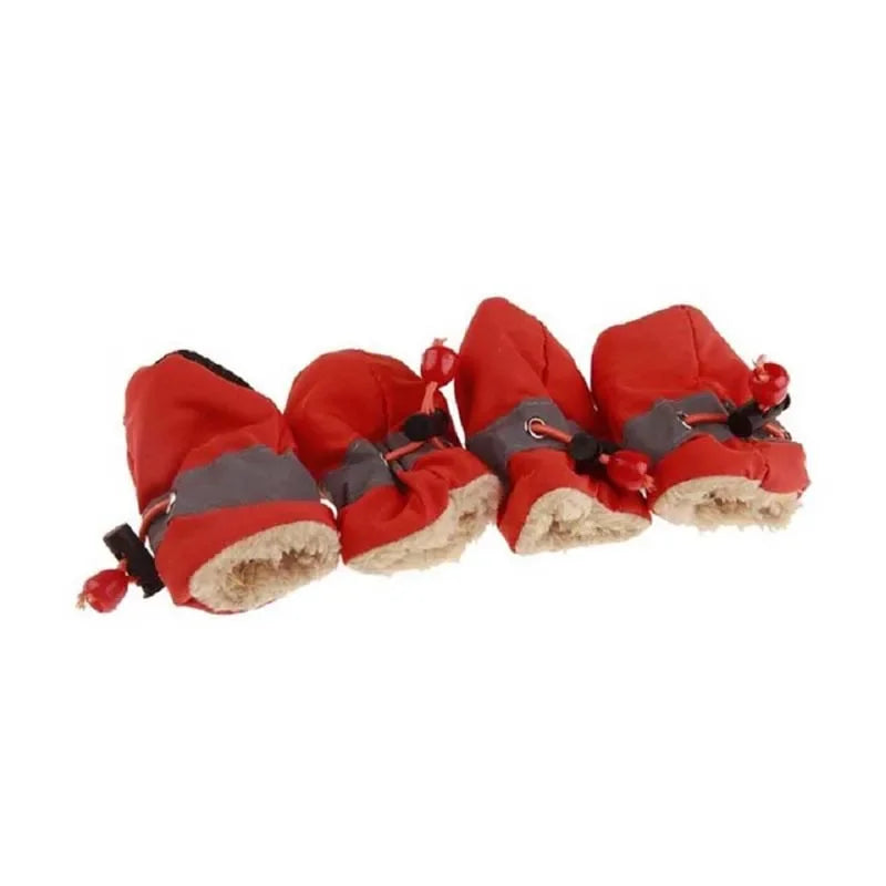 Non Slip Puppy Shoes Set of 4 Winter Waterproof Soft Soles