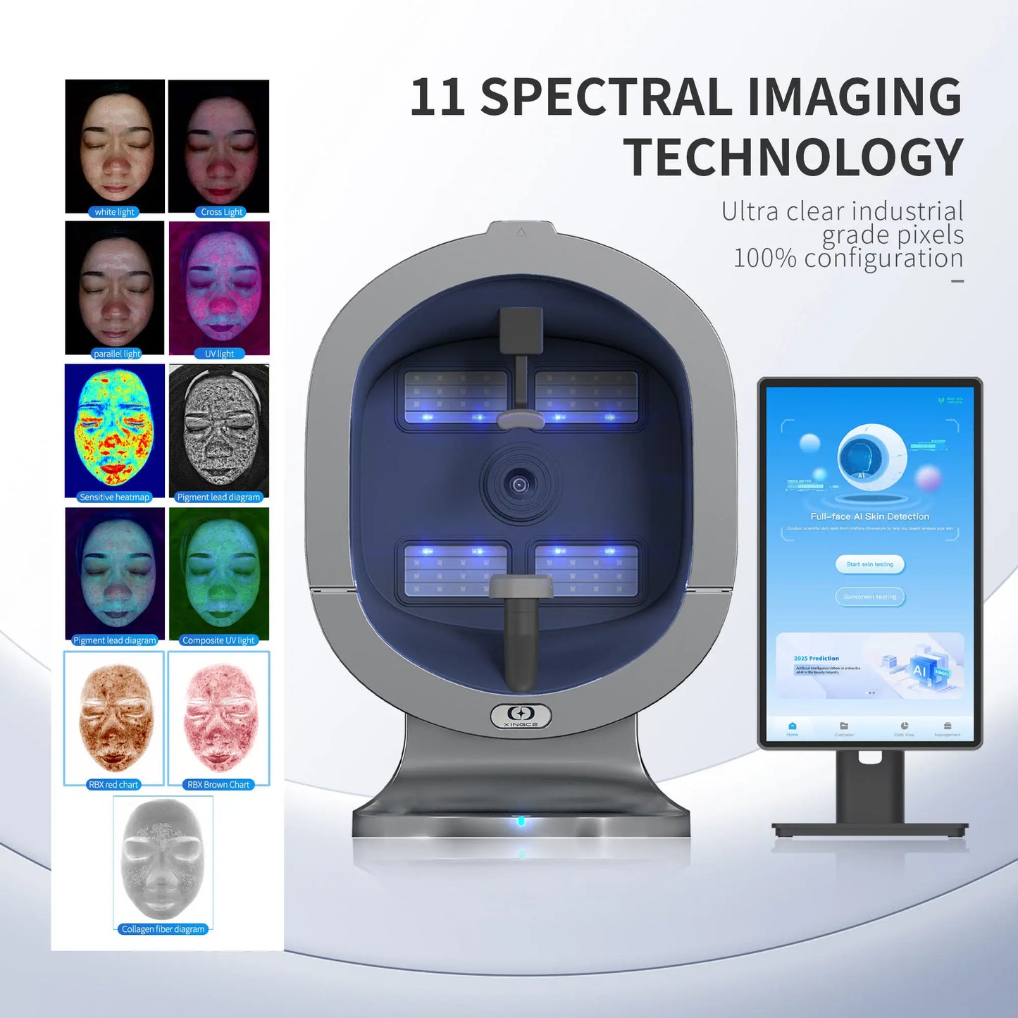 X5 3D AI Skin Image Analyzer High Definition Facial Scanner