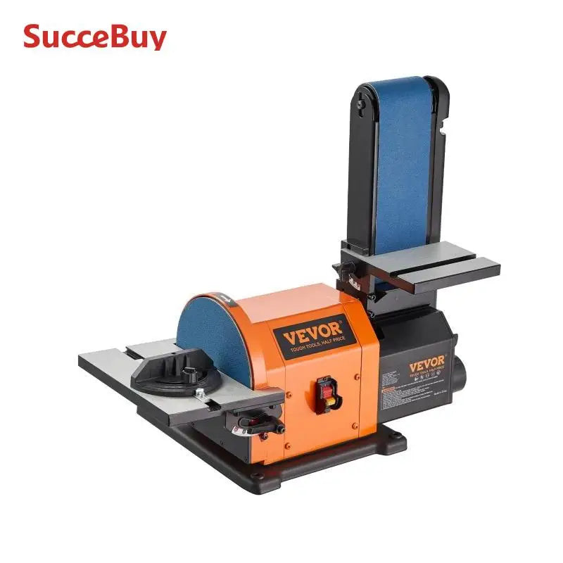 SucceBuy Belt Disc Sander Combo With 5A Induction Motor Woodworking Grinder