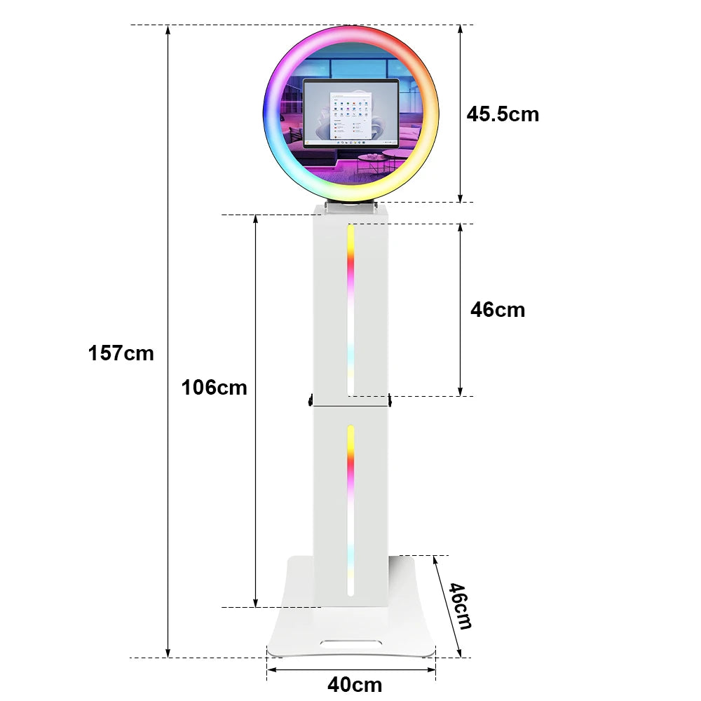 SNQ Photobooth Machine For iPad With RGB Ring Lights For Wedding Parties