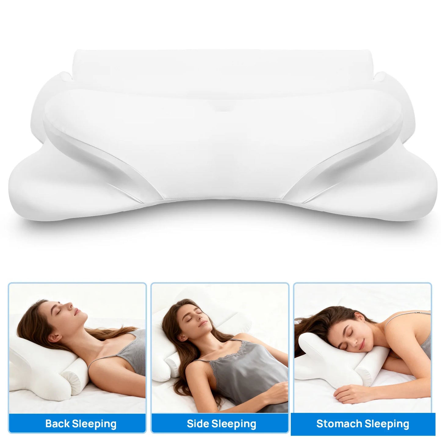 JHK Ergonomic Memory Foam Cervical Pillow For Neck Support