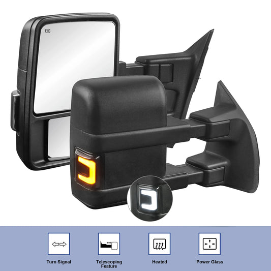 Power Heated Tow Mirrors Ford F250 F350 F450 F550 Pro
