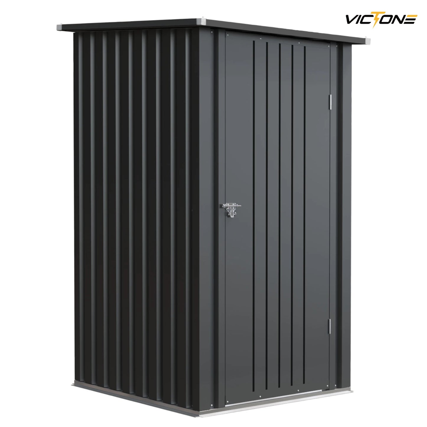 Victone Outdoor Storage Shed With Sloped Roof And Lockable Door For Garden Tools