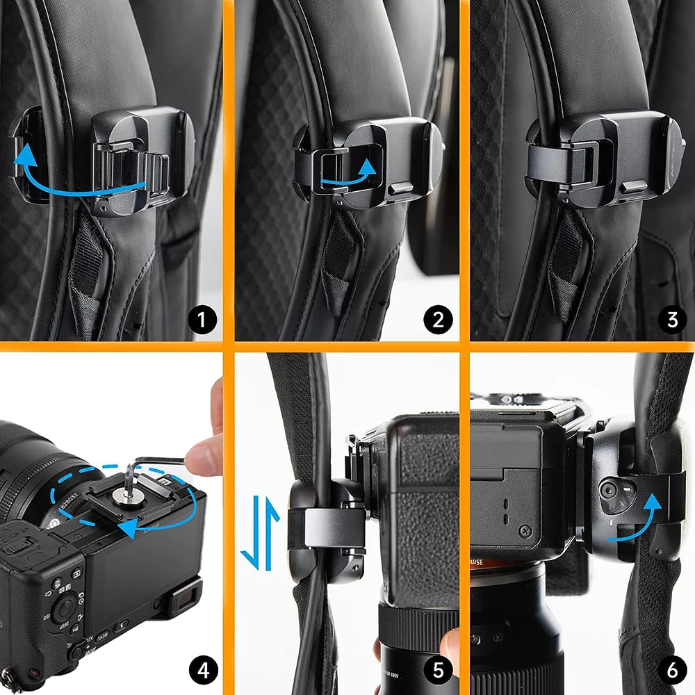 PGYTECH Beetle Camera Clip With Plate Quick Release System