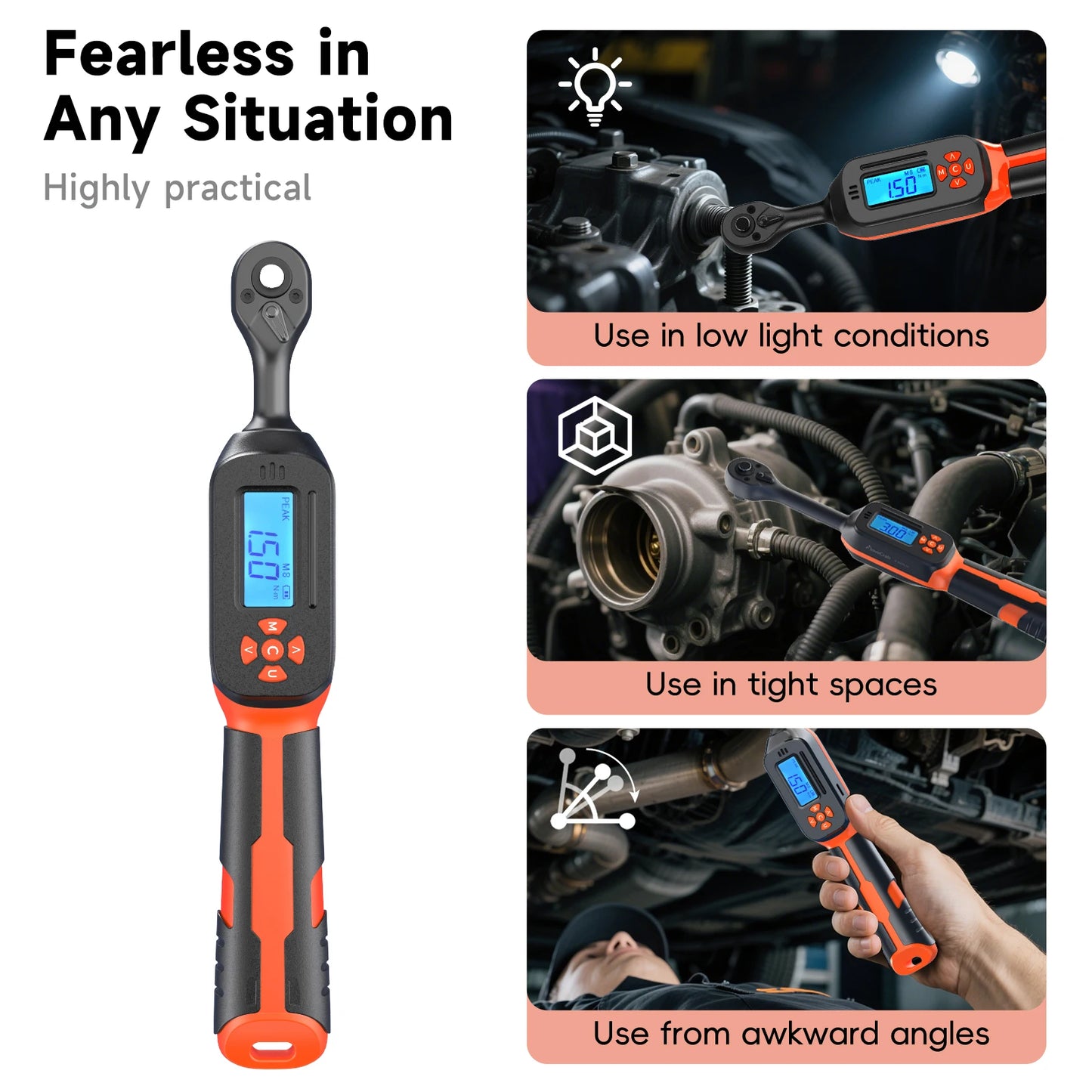 MoveCrab Digital Torque Wrench 1-340 Nm With 2 Percent Accuracy