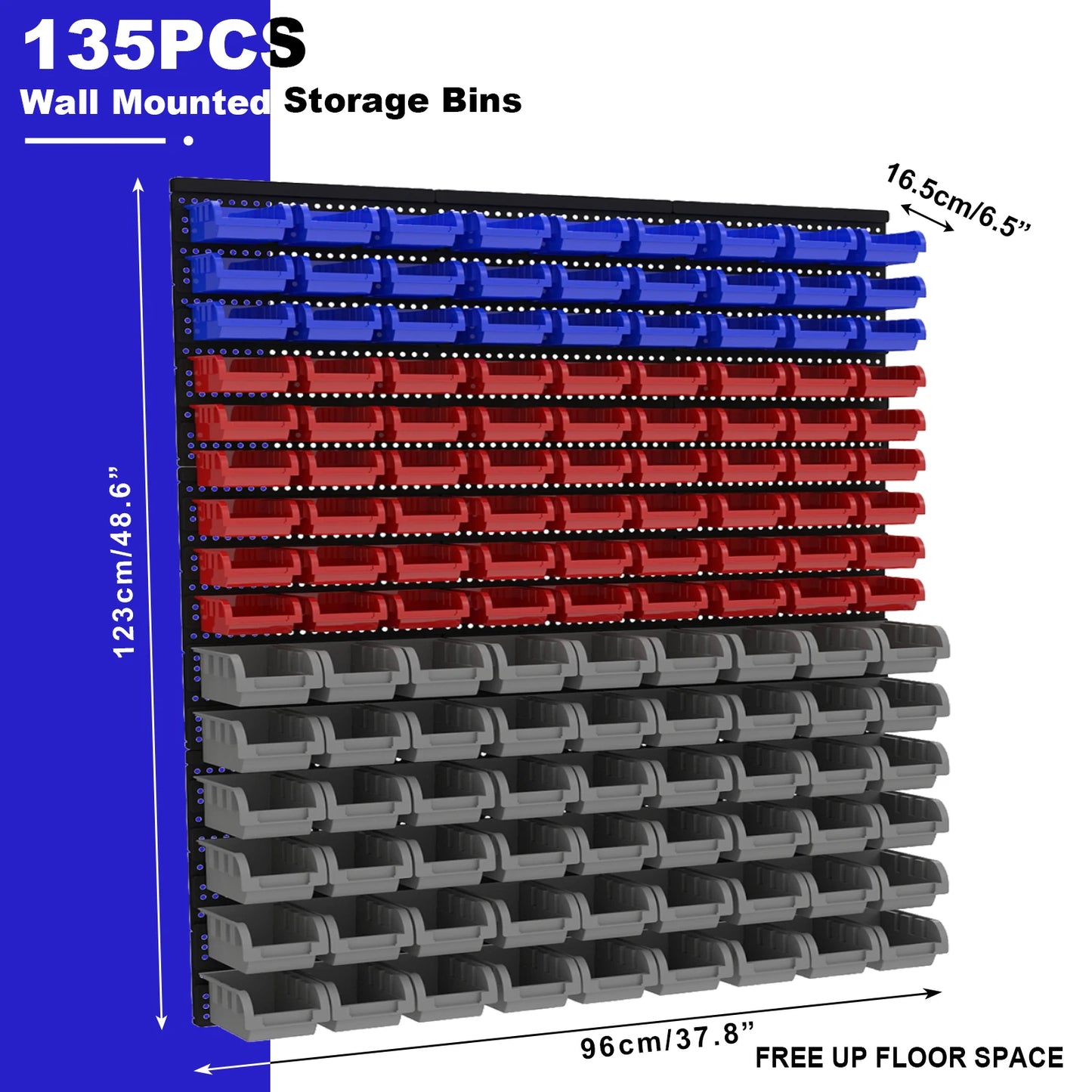 NONECN Wall Mounted Tool Organizer System for Screws and Nuts