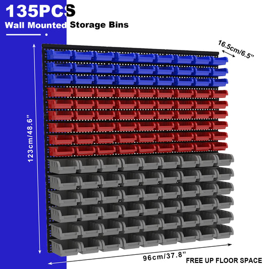 NONECN Wall Mounted Tool Organizer System for Screws and Nuts