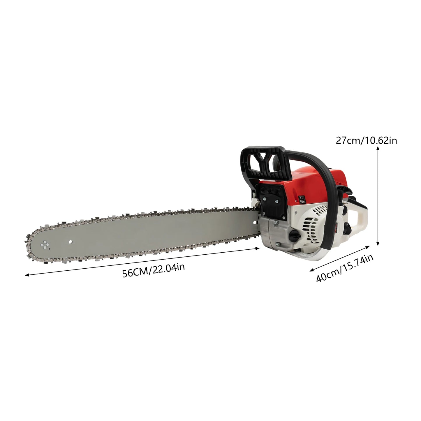 Gas Chainsaw 2 Stroke Engine Handheld Wood Cutting Tool