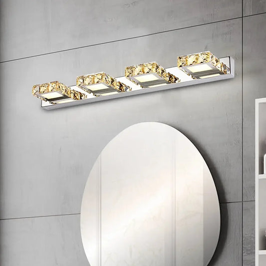LED Bathroom Mirror Vanity Lights Crystal Front Wall Lamp