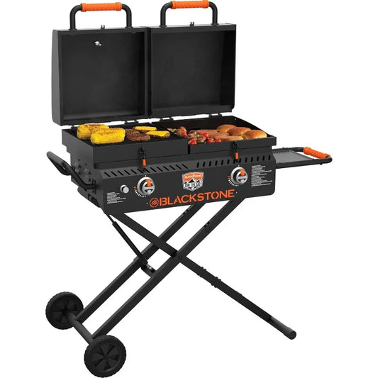 Go Combo Portable Flat Top Griddle Station With Wheels