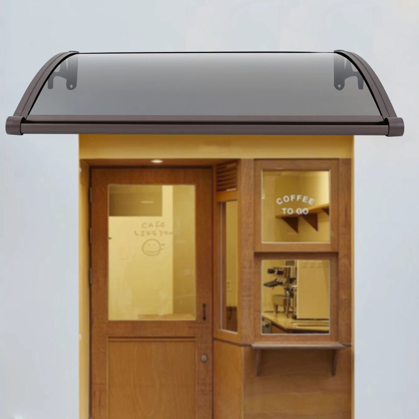 Aluminum Alloy Door Awning Canopy PC Window Patio With Drainage