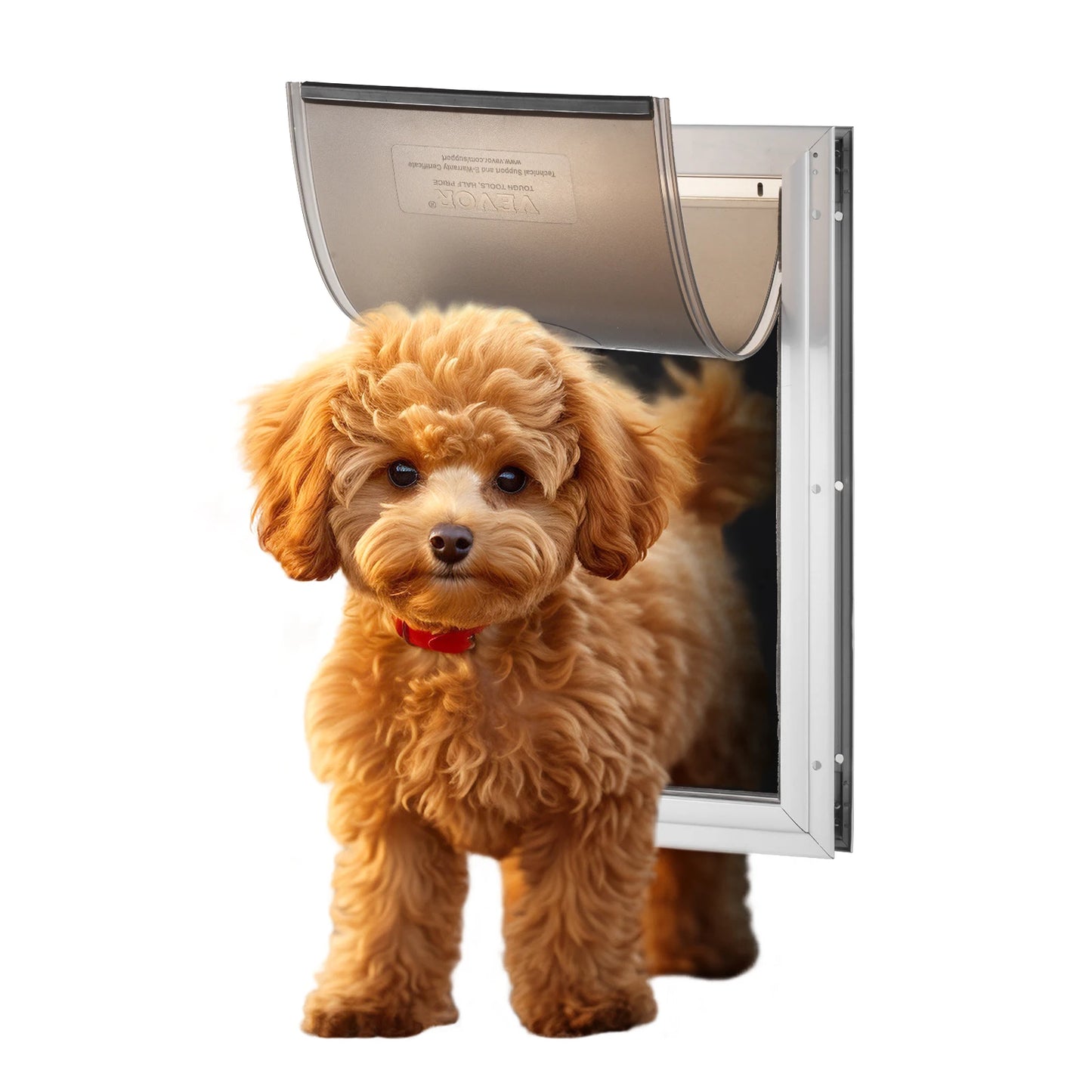 NONEDog Door Aluminum Frame Pet Door With Lock And Flap