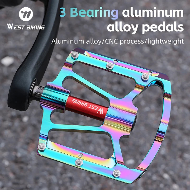 West Biking Ultralight Aluminum Bicycle Pedal for Mountain and Road Bikes